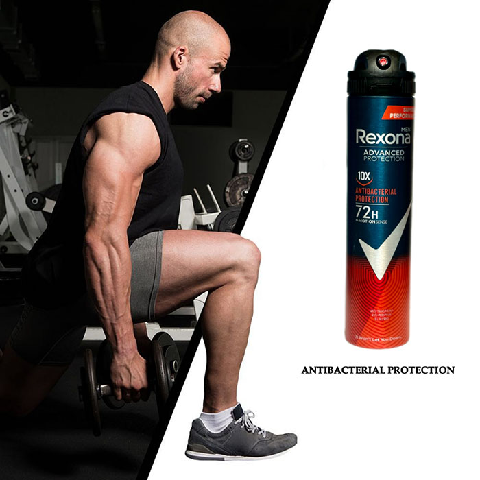 اسپری دئودورانت رکسونا Rexona مردانه مدل Antibacterial Protection اصل آرژانتین حجم 200 میل